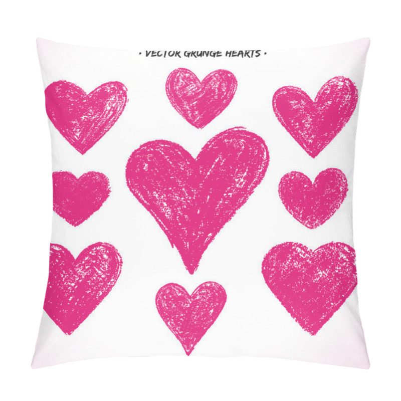 Personality  Grunge Hearts Set Pillow Covers