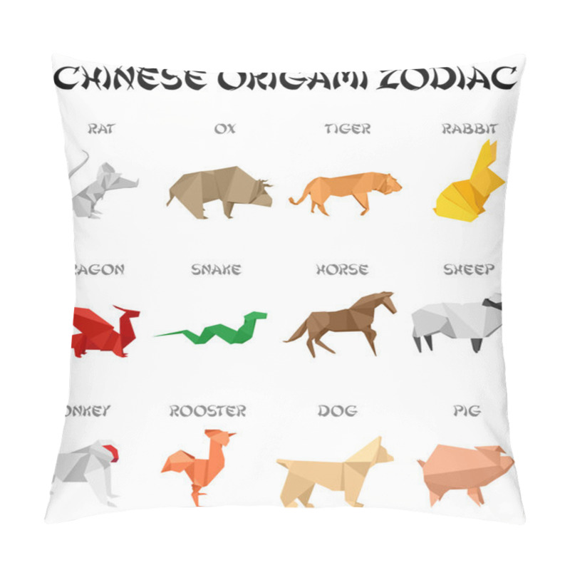 Personality  Chinese Origami Zodiac Signs Pillow Covers