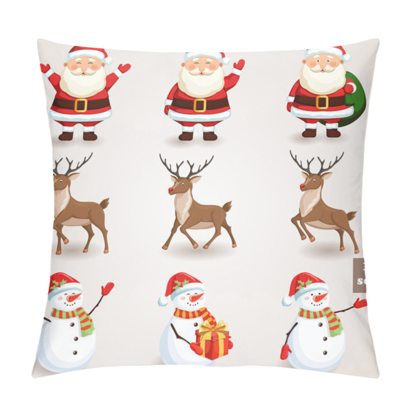 Personality  Christmas Icons Set - 3 Pillow Covers