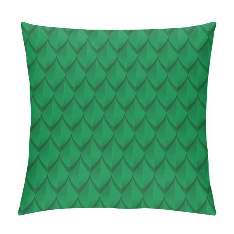 Personality  Green Dragon Scales Seamless Background Texture Pillow Covers