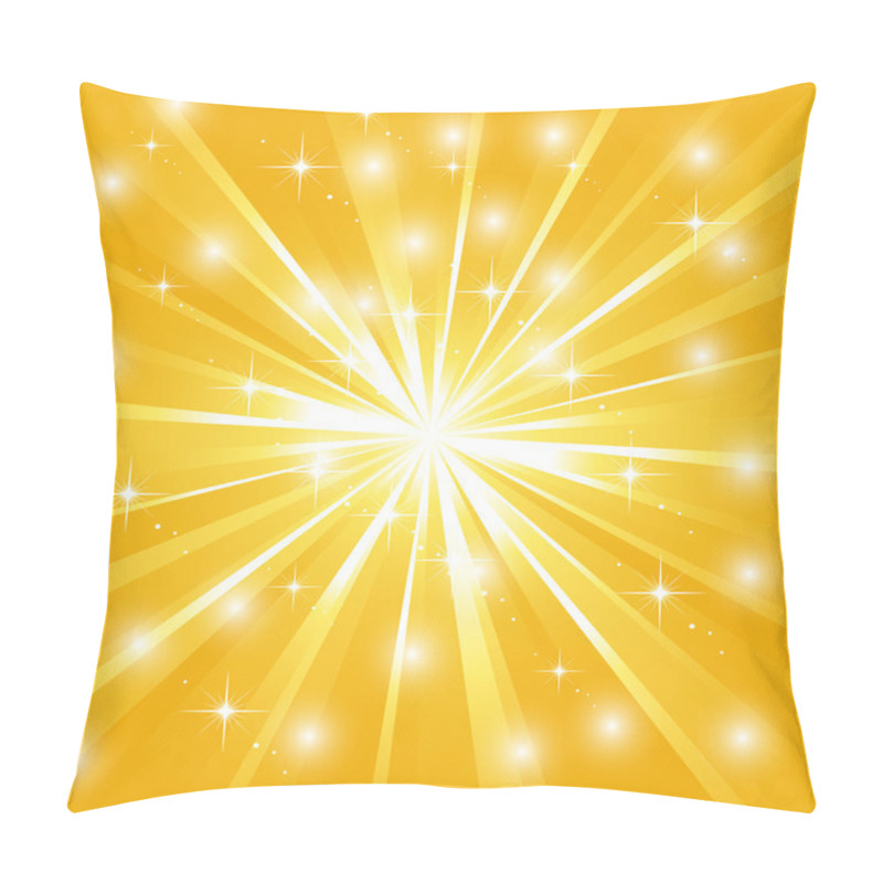 Personality  Bright Sunburst With Sparkles Pillow Covers