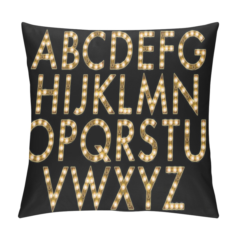 Personality  Broadway Marquee Lights Alphabet Collection Letters Pillow Covers