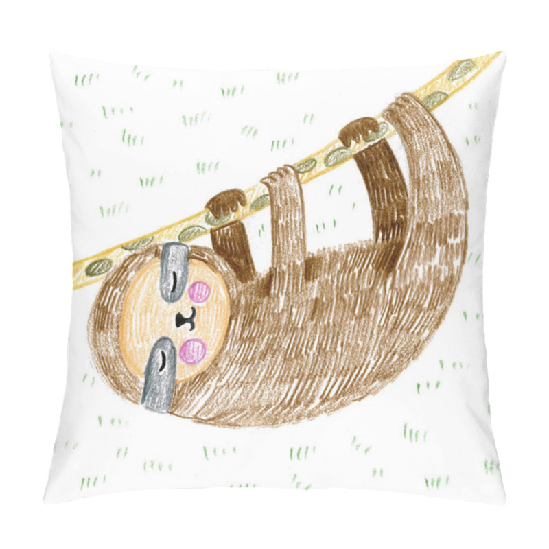 Personality  Sloth Hanging On The Vines Pillow Covers