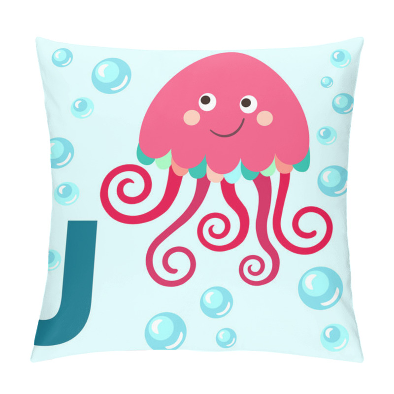 Personality  Jellyfish Letter Icon Pillow Covers