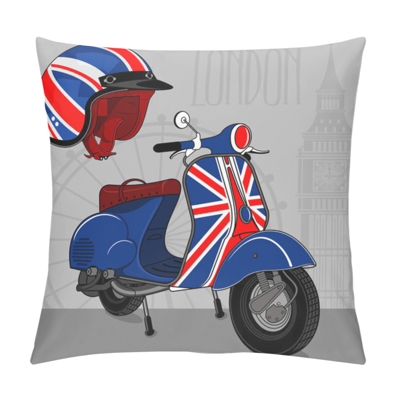 Personality  Scooter. London. Pillow Covers