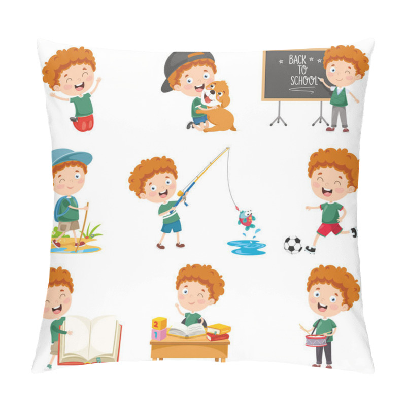 Personality  Vector Illustration Of Cartoon Character Pillow Covers