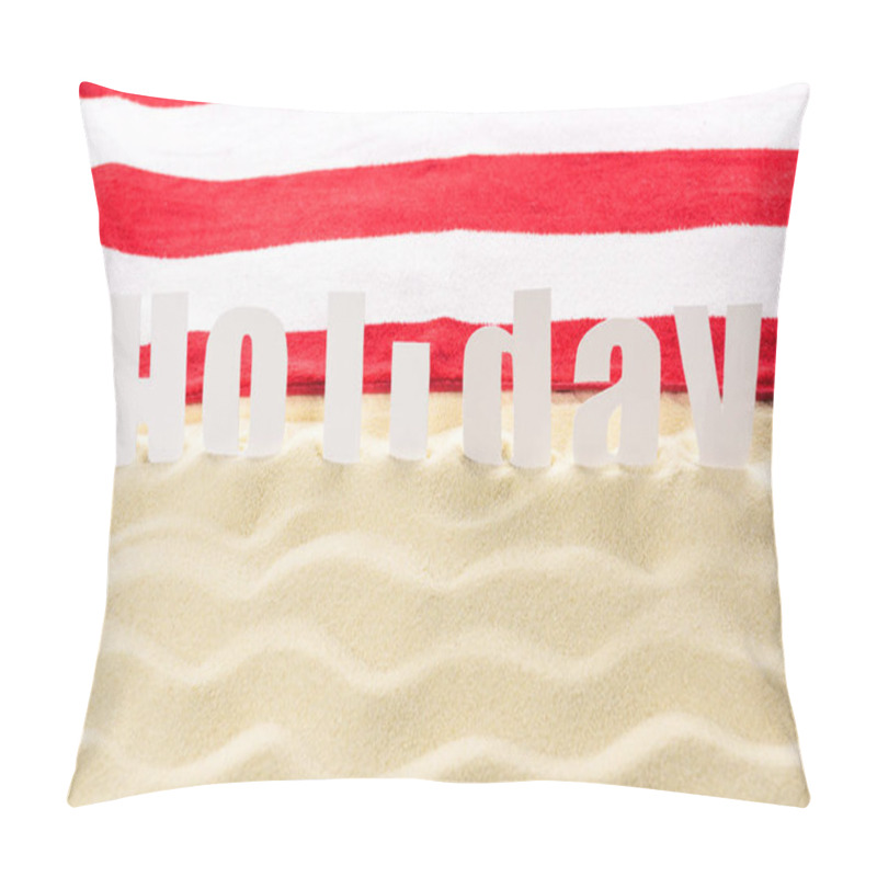 Personality  Holiday Inscription In Sandy Beach Waves Pillow Covers