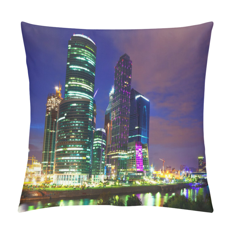 Personality  Moscow Business Centre In Night Pillow Covers