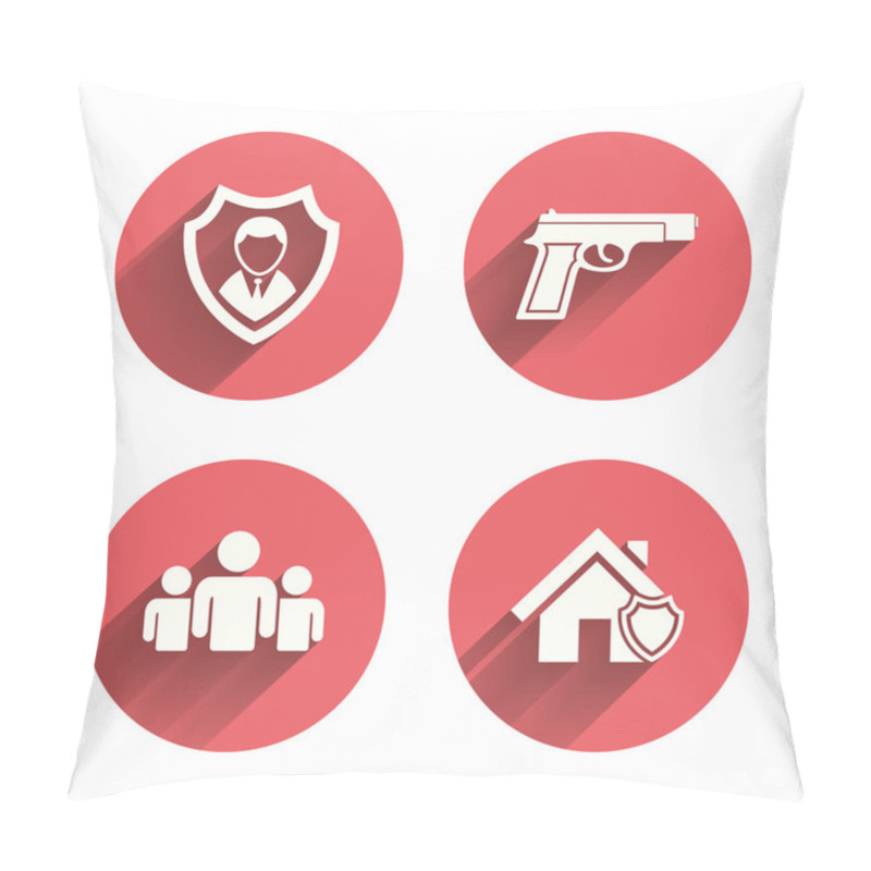 Personality  Security Agency Icons. Pillow Covers