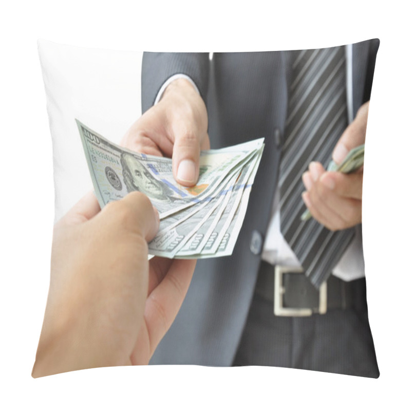 Personality  Hand Giving Money To Another Person Pillow Covers