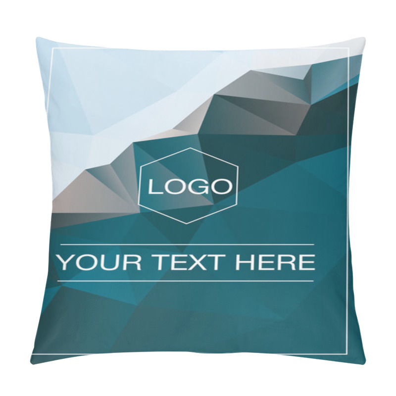 Personality  Polygonal Greeting Card Mockup Pillow Covers