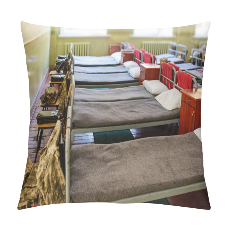 Personality  Many Beds In The Military Barracks Of Ukraine. Pillow Covers