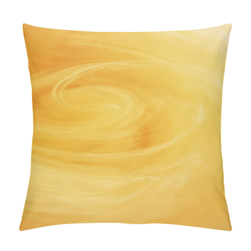 Personality  Smoke Swirl. Vortex Rotation. Defocused Bright Yellow Cloud Paint Ink Mist Whirl Vapor Steam Moving On Abstract Art Background. Pillow Covers