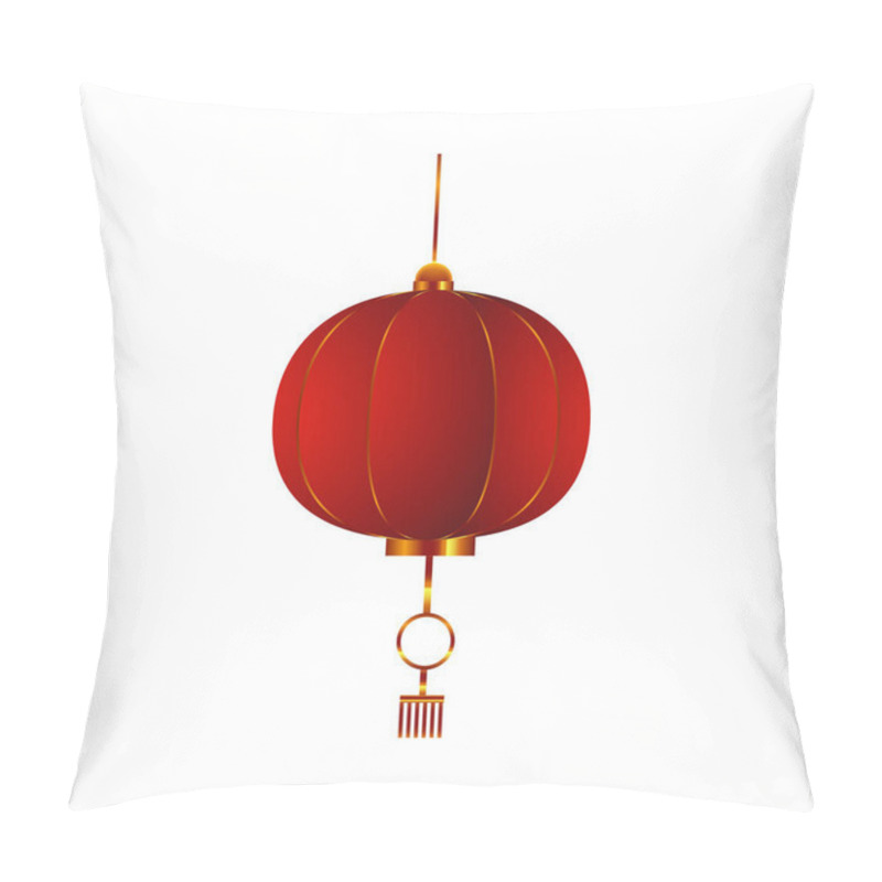 Personality  Vector Chinese Lanterns. Japanese Asian New Year Red Lamps Festival Pillow Covers