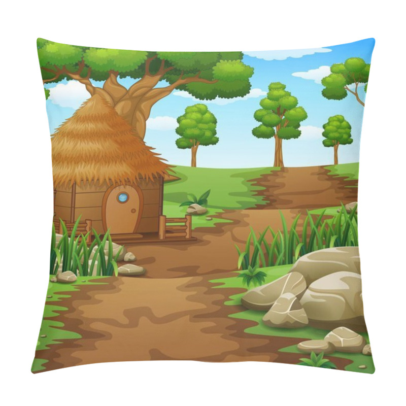 Personality  Wooden Cabins In The Field Pillow Covers