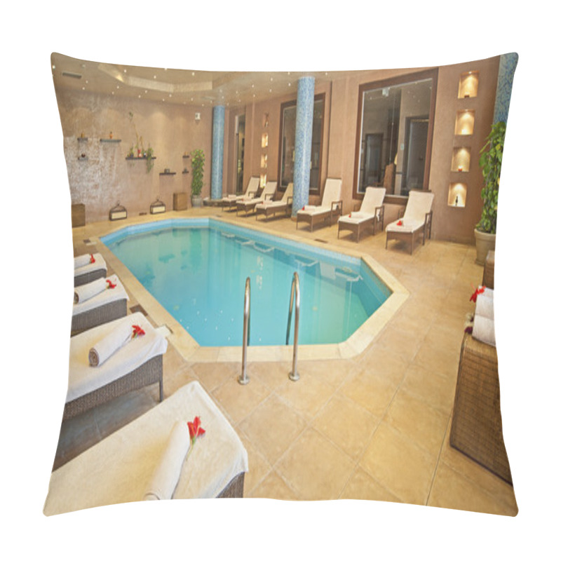 Personality  Pool In A Health Spa Pillow Covers