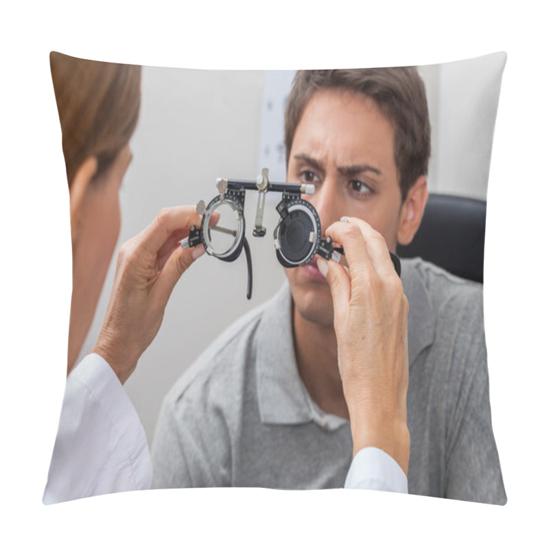 Personality  Doctor Showing Special Lenses Pillow Covers