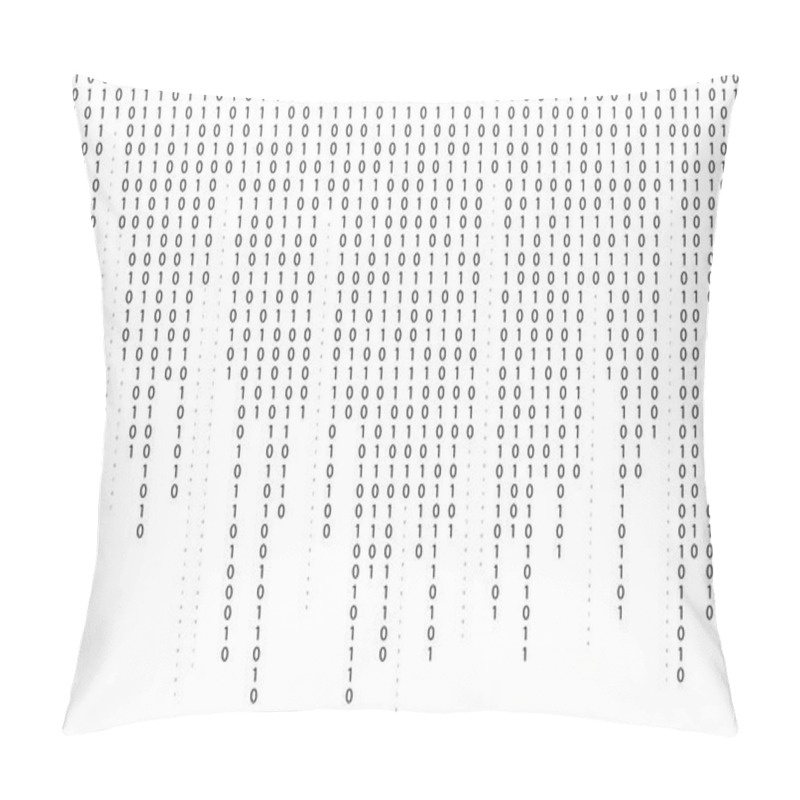 Personality  Binary Code Background. Falling, Streaming Binary Code Background. Digital Technology Wallpaper Pillow Covers