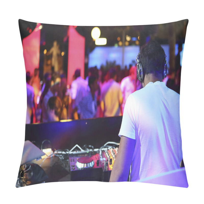 Personality  DJ At Work In A Club Pillow Covers