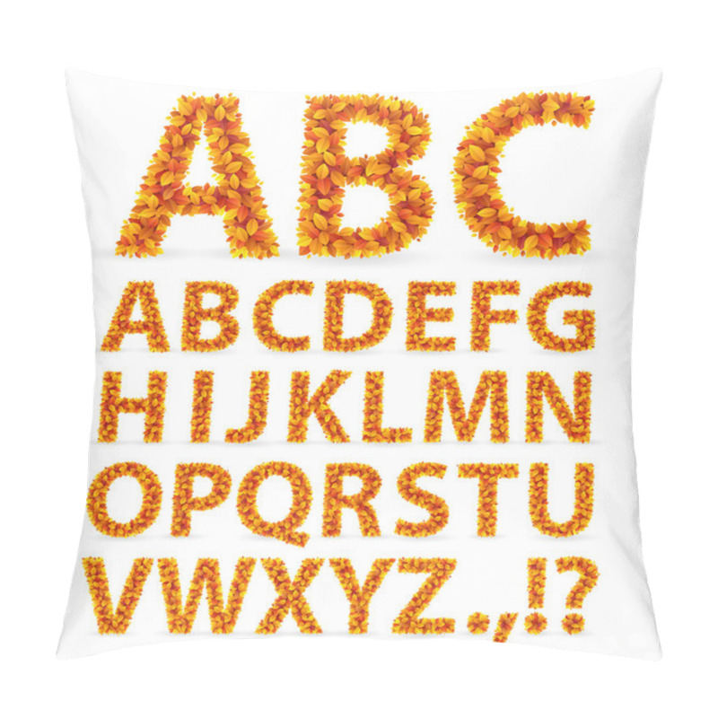 Personality  Autumn Leaves Font Pillow Covers