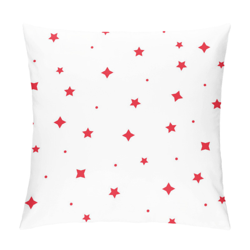 Personality  Vector Tiny Christmas Stars Repeat Pattern Backcground Pillow Covers