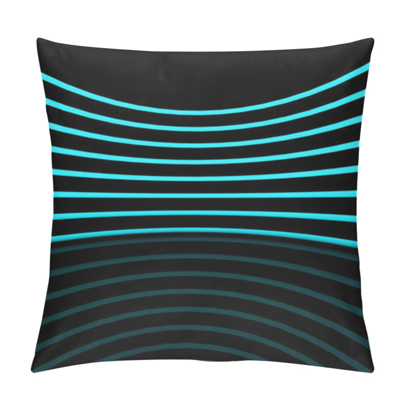 Personality  3d Render, Glowing Vertical Lines, Neon Lights, Abstract Psychedelic Background Pillow Covers