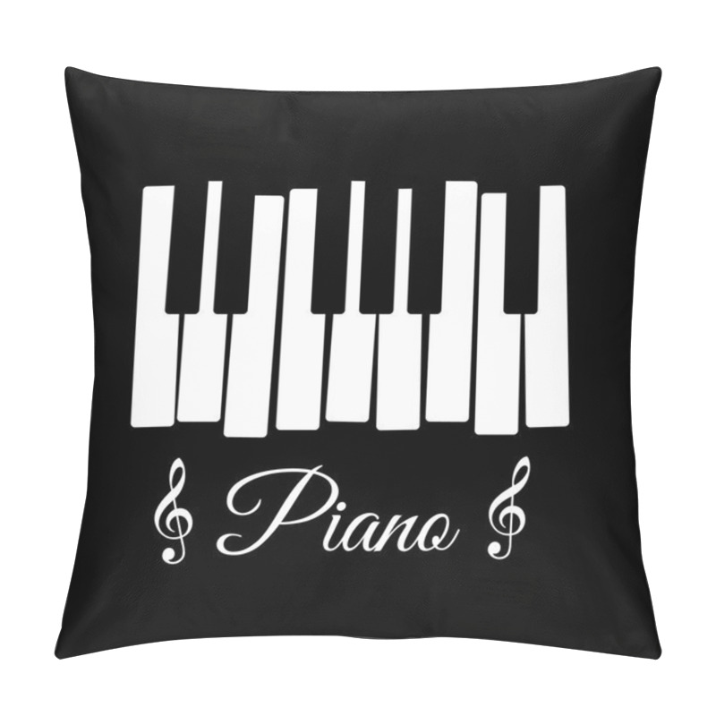 Personality  White Piano Keys Pillow Covers