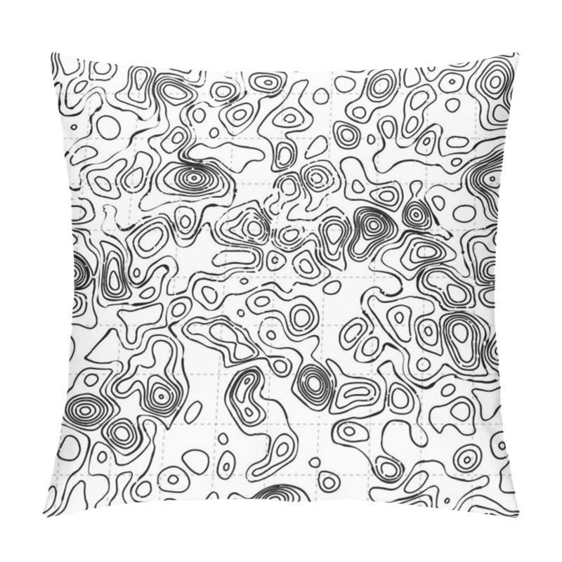 Personality  Vector Topography Map Pillow Covers