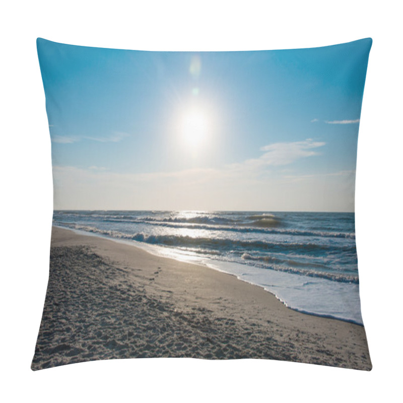 Personality  Sandy Beach At Sunrise Pillow Covers