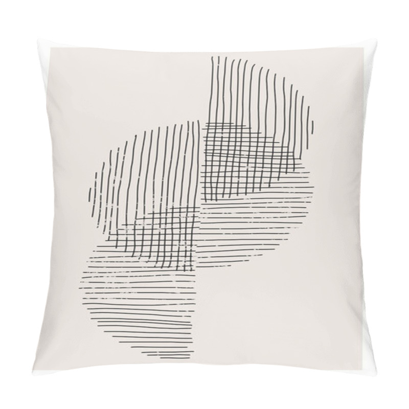 Personality  Trendy Abstract Creative Minimalist Artistic Hand Drawn Composition Pillow Covers