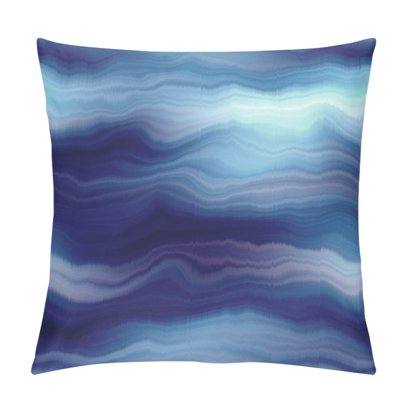 Personality  Blurry Silk Dark Moody Tie Dye Texture Background. Wavy Irregular Bleeding Wave Seamless Pattern. Athmospheric Ombre Distorted Watercolor Effect. Space Dyed All Over Print Pillow Covers