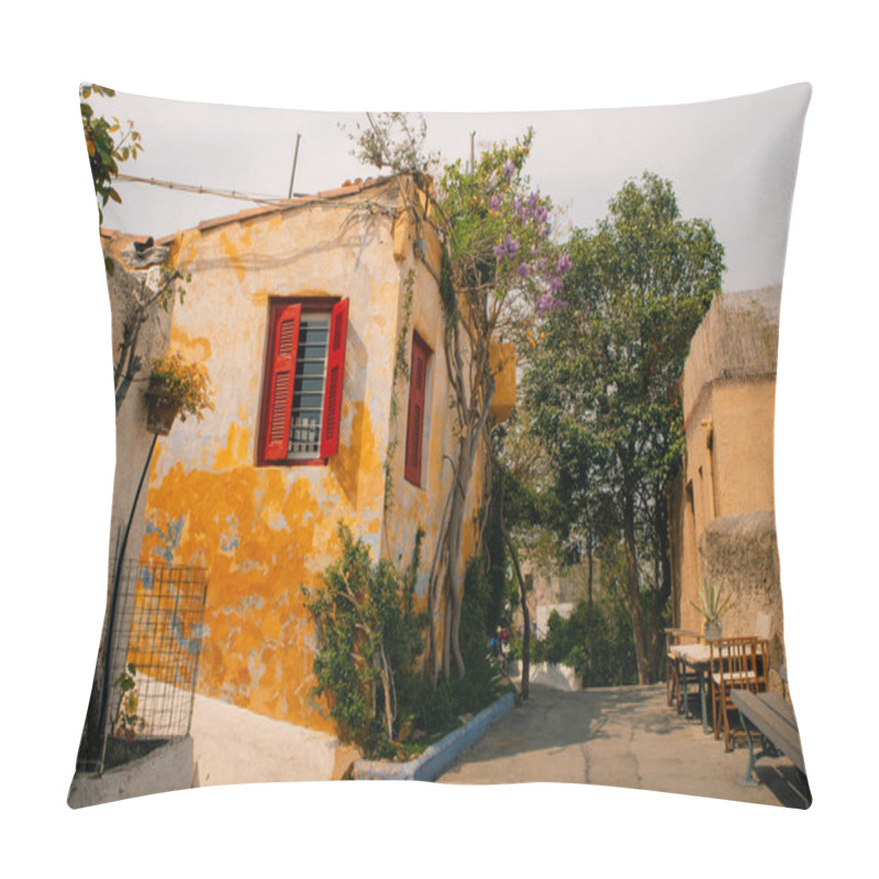 Personality  Plaka, Historical Neighborhood In Athens, Greece - May 2 2024. High Quality Photo Pillow Covers