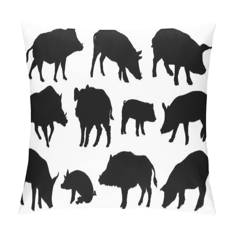 Personality  Pig Silhouettes Pillow Covers