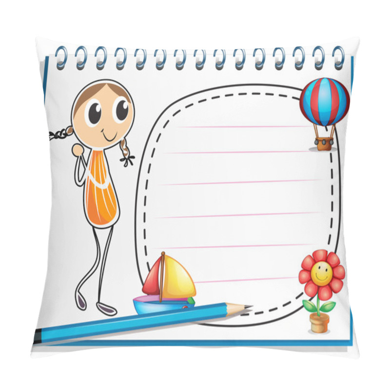 Personality  A Notebook With An Image Of A Girl And An Empty Space Pillow Covers