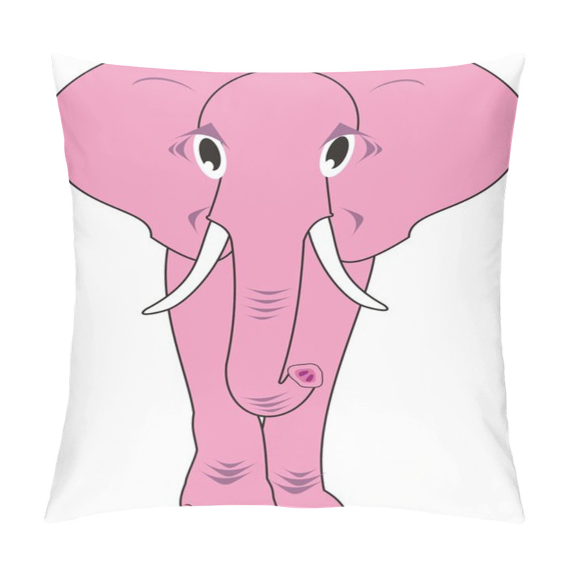 Personality  Pink Elephant Isolated Pillow Covers