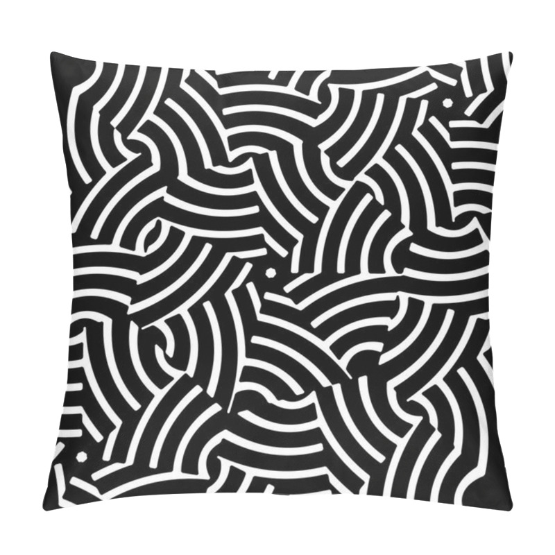 Personality  Black And White Seamless Repeating Pattern Pillow Covers