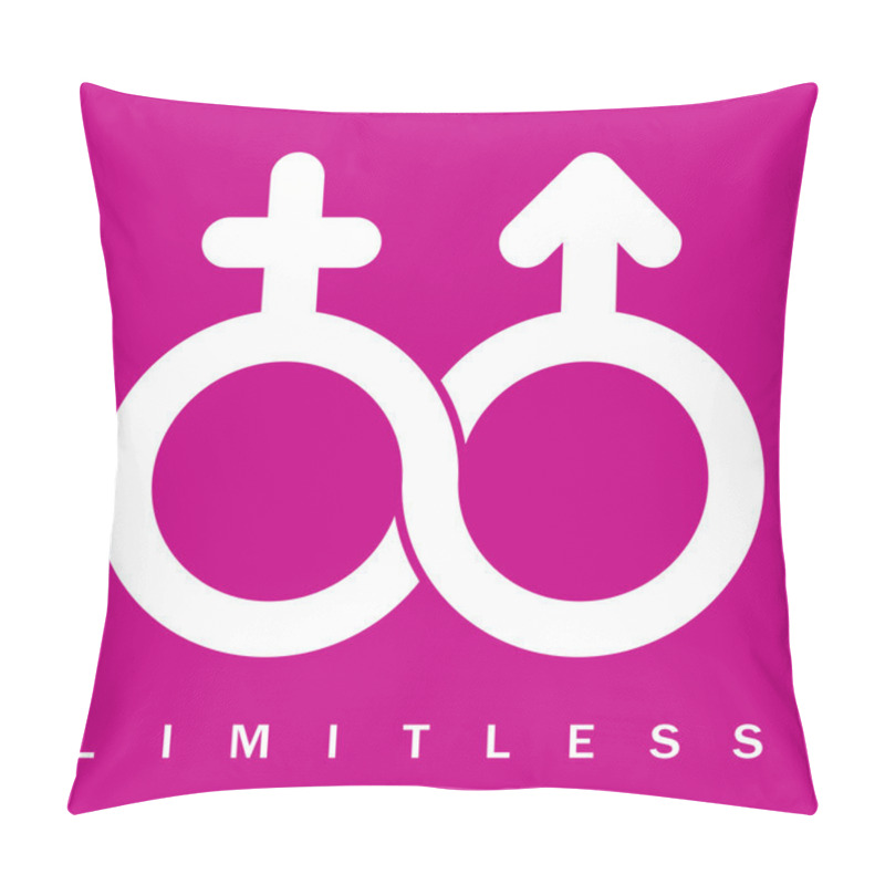 Personality  Male And Female  Symbols Pillow Covers