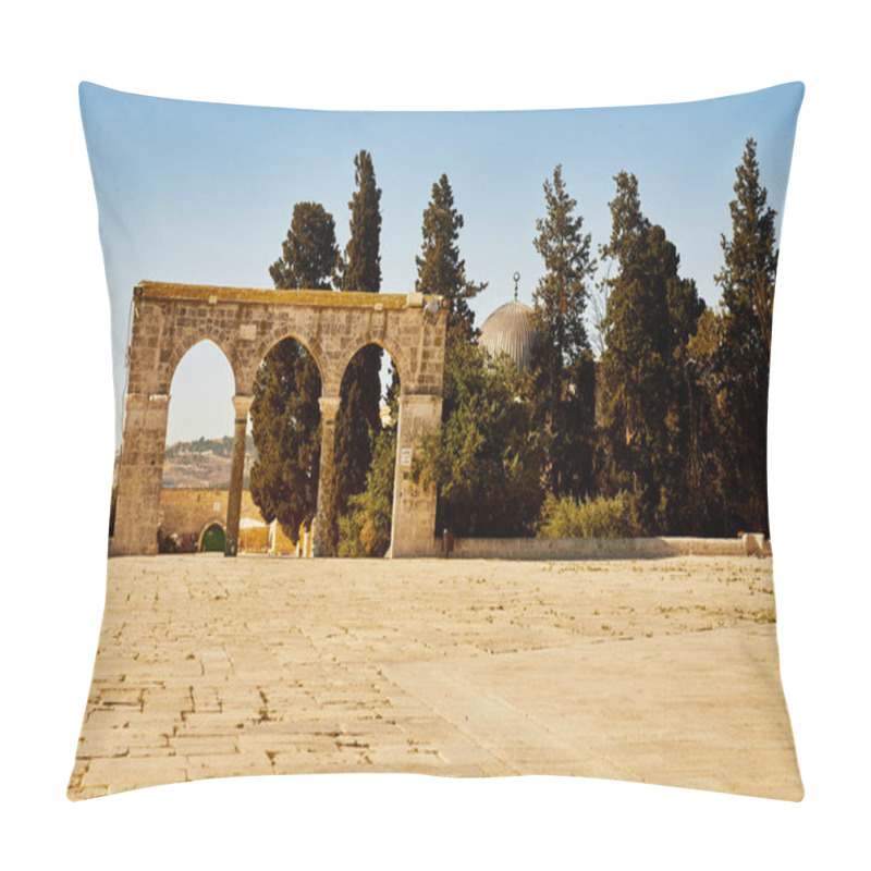 Personality  Qanatir, Arched Gates Or 'The Scales', Are Arched Structures That Surround Dome Of Rock Platform. On Day Of Judgement Scales Of Judgement Will Be Suspended To These Arches Or In Place Of These Arches Pillow Covers