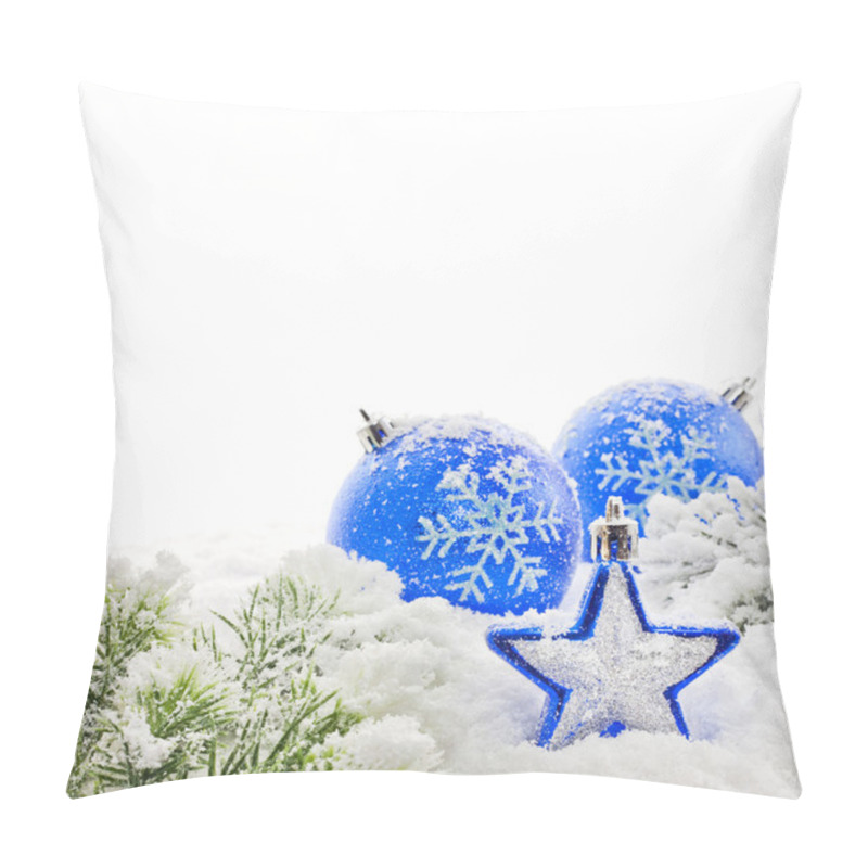 Personality  Christmas Decoration With Baubles Star And Snowflakes Pillow Covers