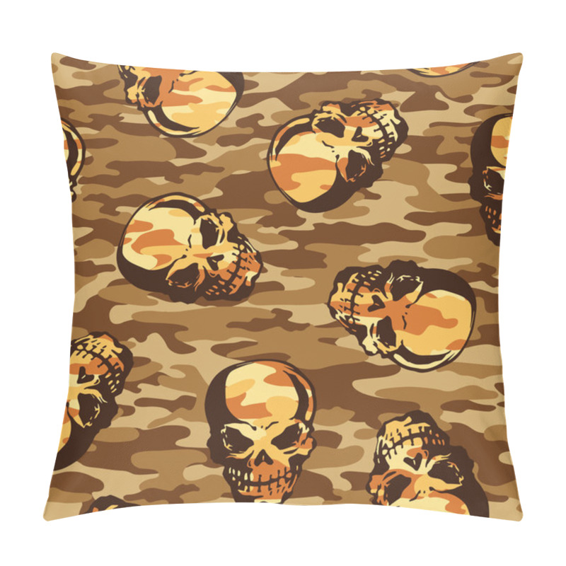 Personality  Skull Camouflage Pattern, Pillow Covers