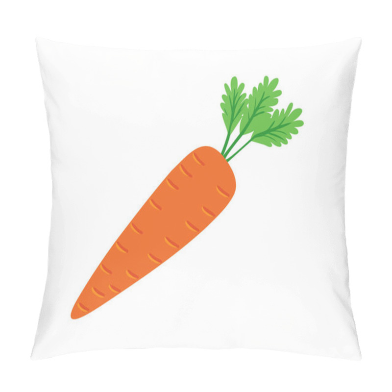 Personality  Vibrant Carrot Illustration  Fresh Vegetables Clip Art Pillow Covers