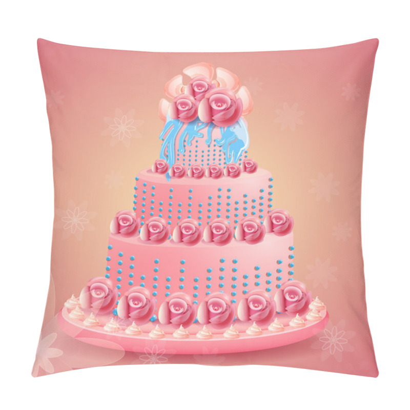 Personality  Birthday Cake Vector Illustration  Pillow Covers