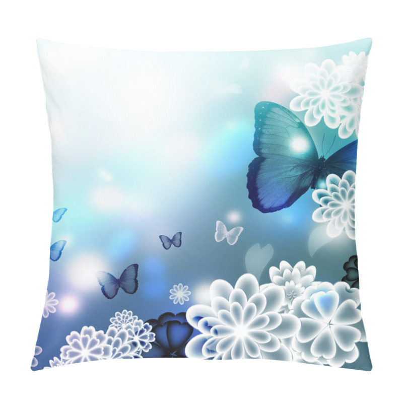 Personality  Blossoms And Butterflies Illustration Pillow Covers