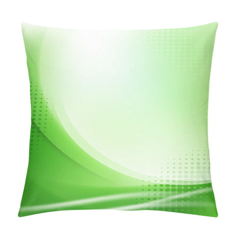 Personality  Abstract Light Green Flowing Background With Halftone Pillow Covers