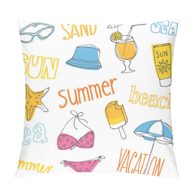 Personality  Summer Vacation Background Pillow Covers