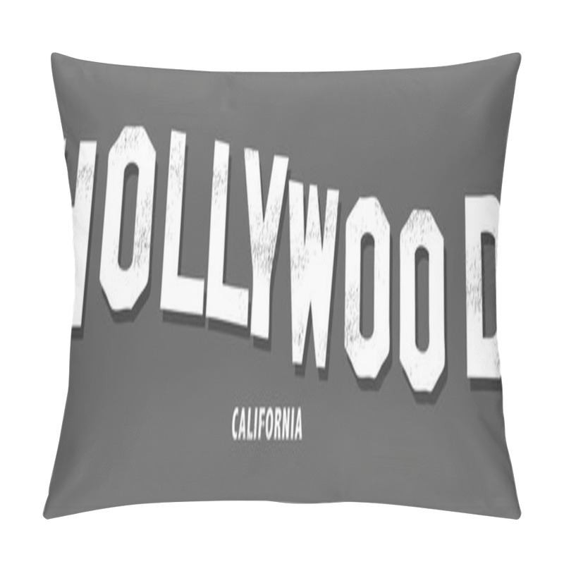 Personality  Lettering Of Hollywood, California Pillow Covers