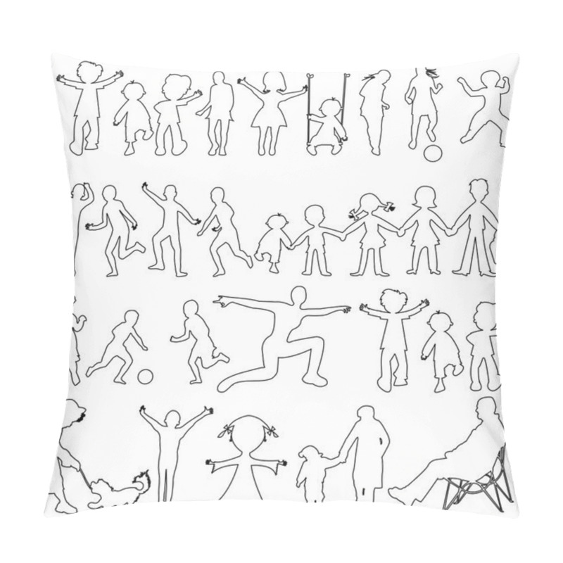 Personality  Peoples Black Sketch Pillow Covers