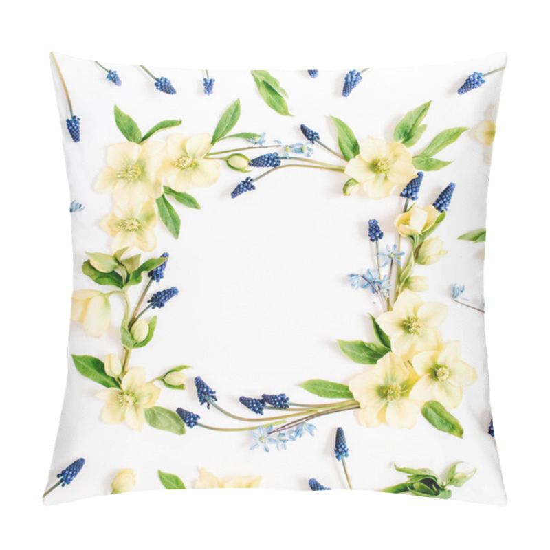 Personality  Frame Made Of Fresh Flowers Pillow Covers