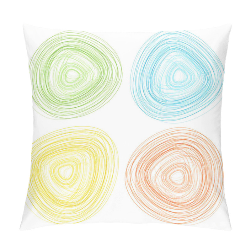 Personality  Abstract Outline Circle Shapes Pillow Covers