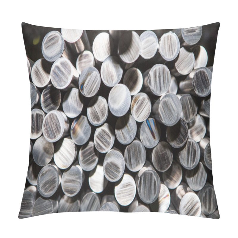 Personality  Polished Titanium And Aluminum Rods And Pipes Pillow Covers